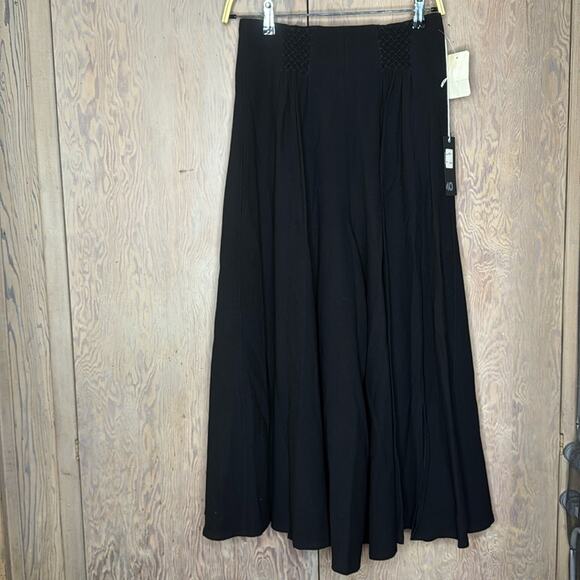 Vintage NWT Umberto Ginocchietti Black Lined Culottes Long Pants - Picture 1 of 7